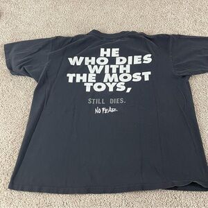 Vintage No Fear T-Shirt XL Made In Usa 90s Single Stitch Skater Grunge Black C1